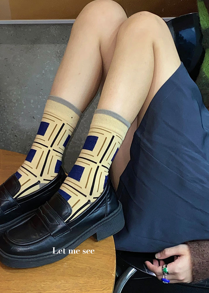 60's Pattern Classic Socks - Korean Fashion - magic COSMOS St.