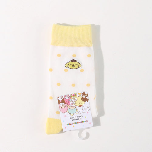 Sanrio Friends Embroidery Crew Socks - Miniso x Sanrio