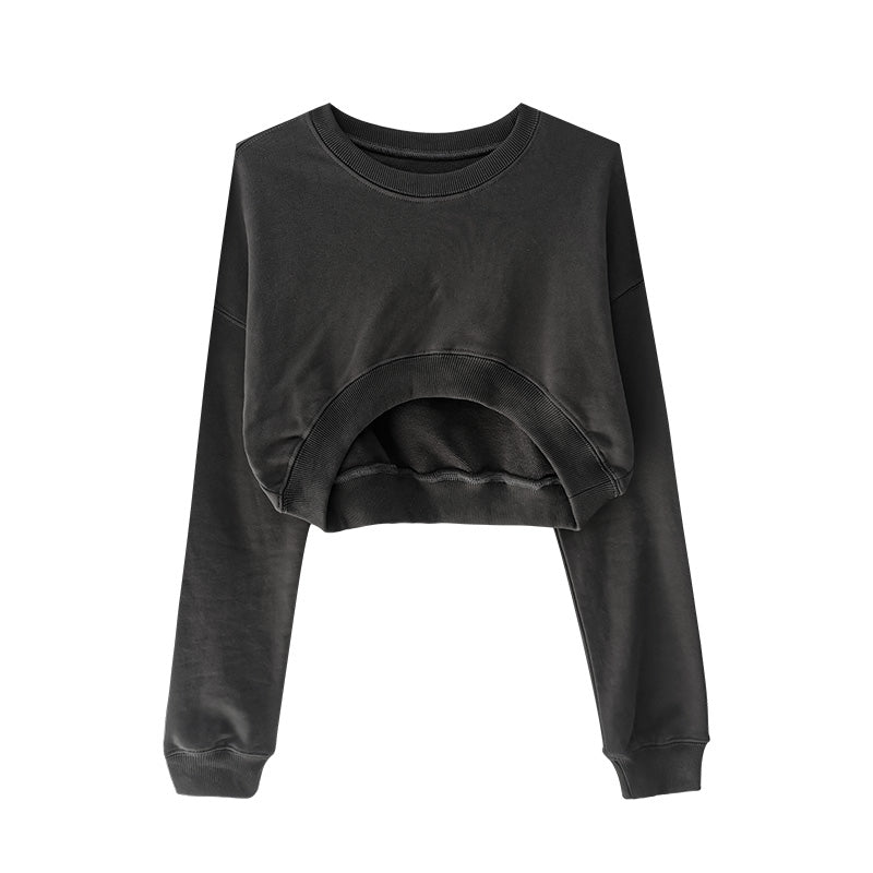 Return To My Confident Self long sleeved cropped sweatshirt