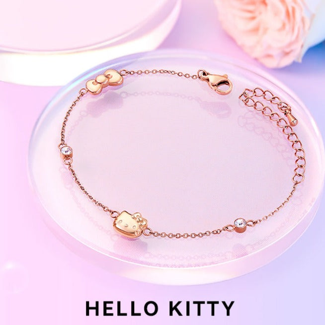 Hello Kitty Bracelet Rose Gold Titanium Steel & Gift box - TIDE COLOR x SANRIO