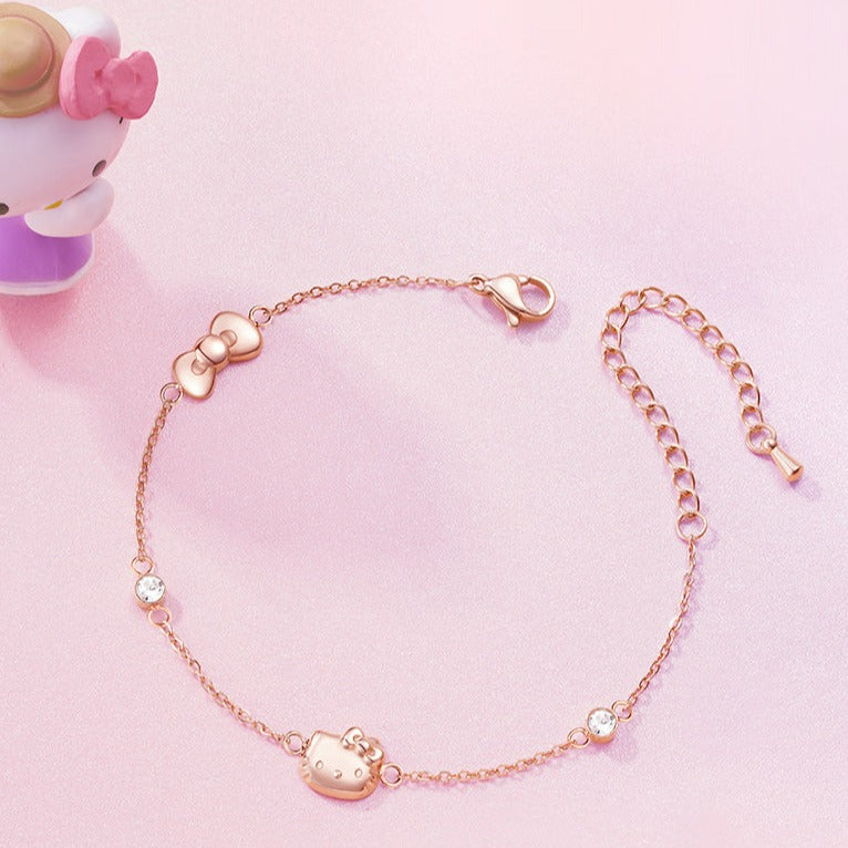 Hello Kitty Bracelet Rose Gold Titanium Steel & Gift box - TIDE COLOR x SANRIO