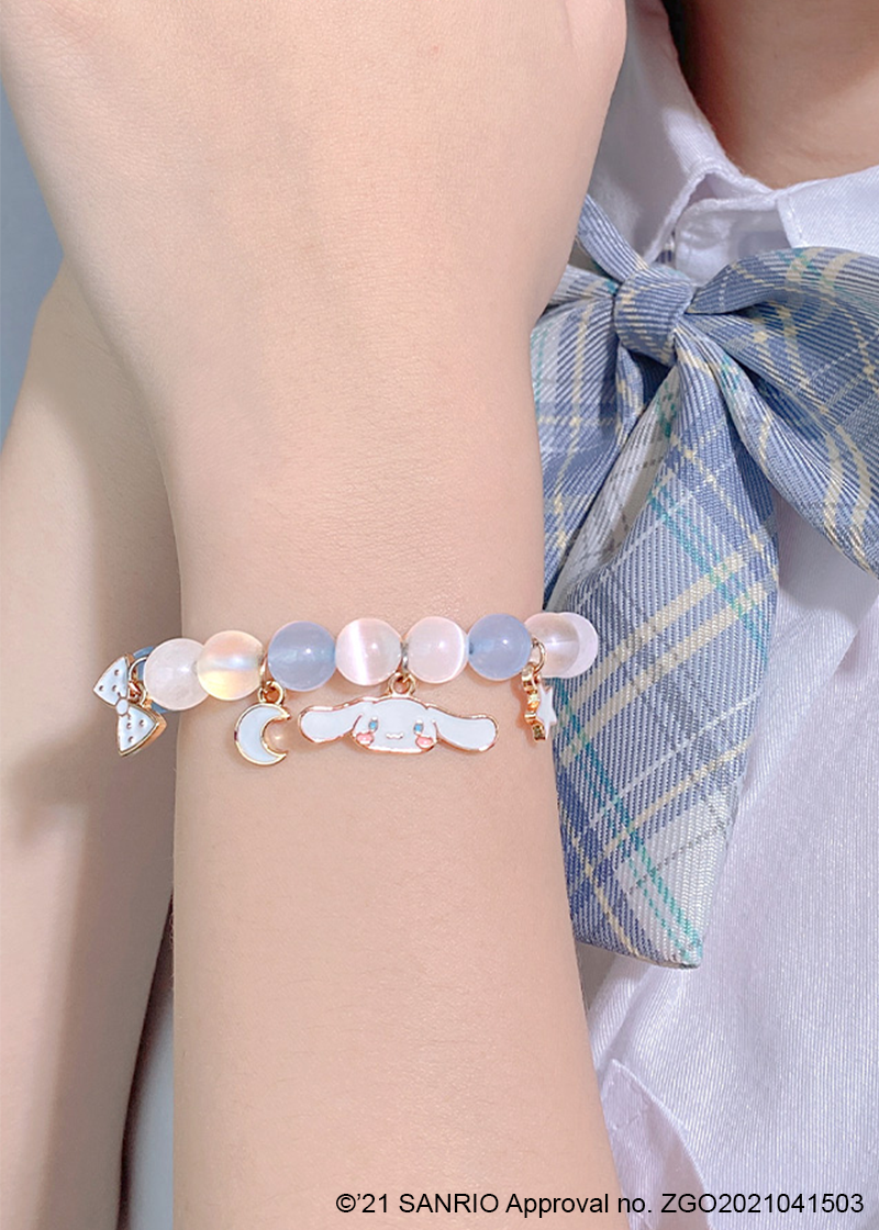 Cinnamoroll pearly blue bracelet with pendants - TIDE COLOR x SANRIO - Korean Fashion - magic COSMOS St.