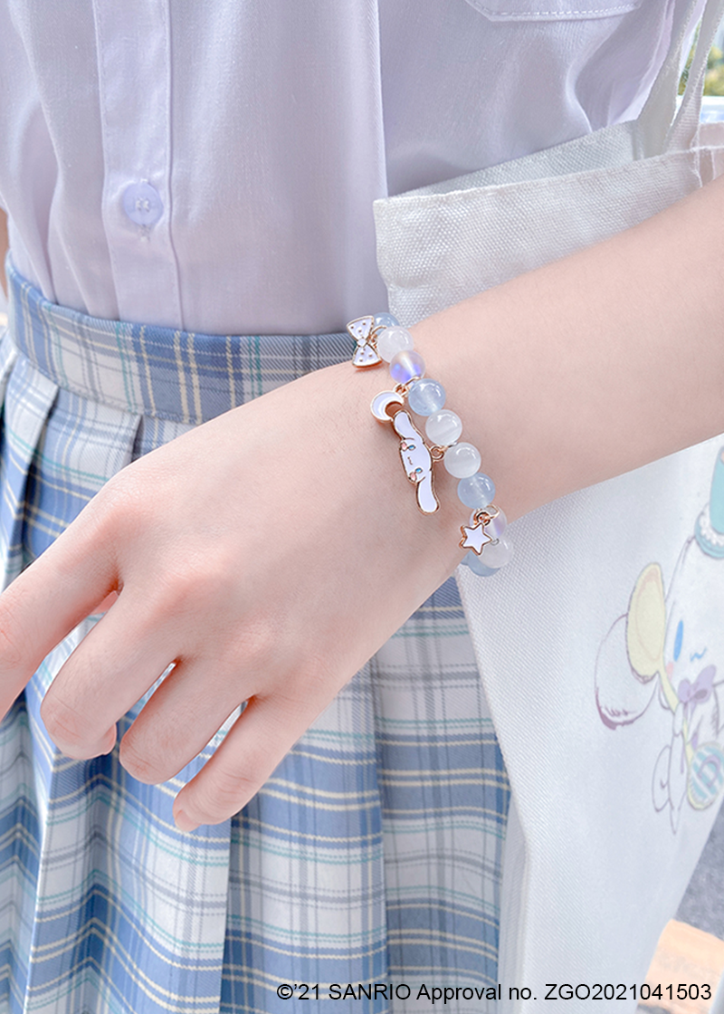 Cinnamoroll pearly blue bracelet with pendants - TIDE COLOR x SANRIO - Korean Fashion - magic COSMOS St.