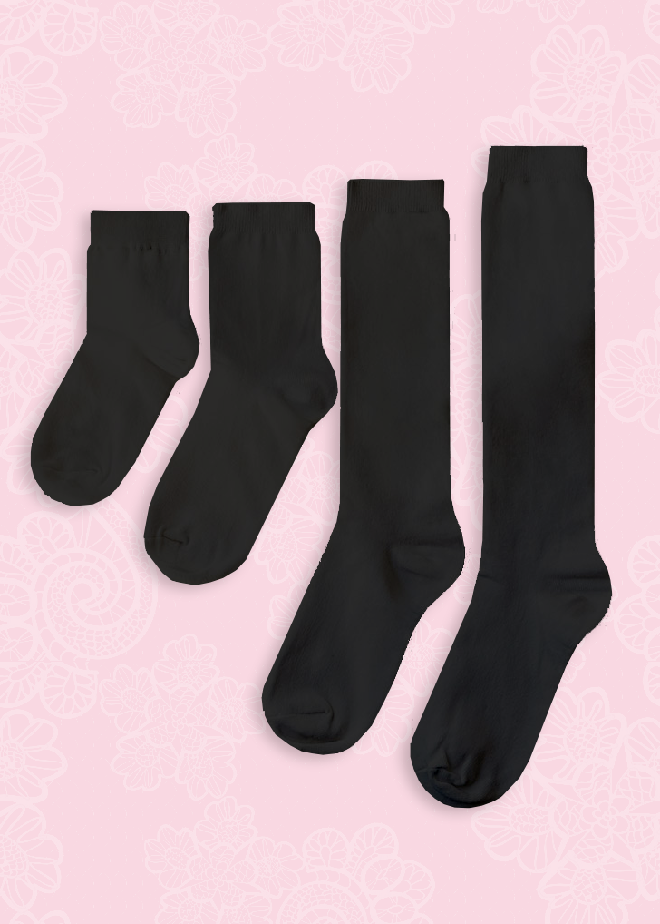 Daily school socks (pack of 4 pairs) - Korean Fashion - magic COSMOS St.