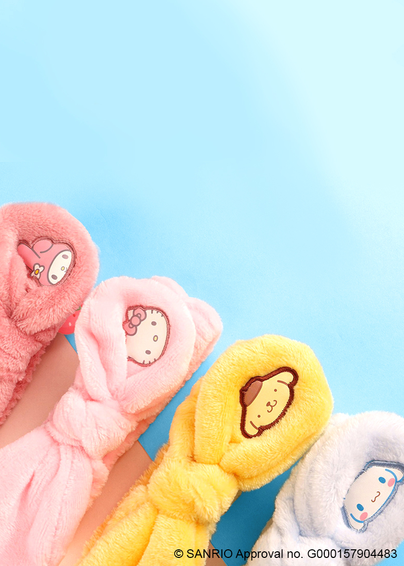 Hello Kitty & Friends fluffy cosmetic headbands - MINISO x SANRIO