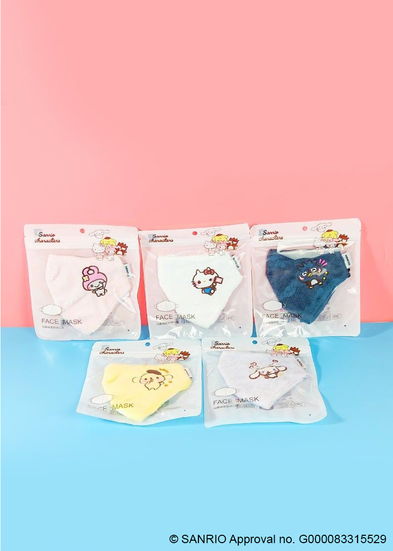 Hello Kitty & Friends fluffy fashion mask - MINISO x SANRIO - Korean Fashion - magic COSMOS St.