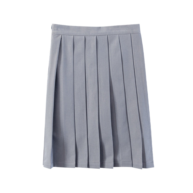 Knee Length Pleated Skirt - Korean Fashion - magic COSMOS St.