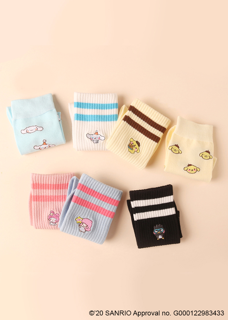 My Melody & Friends Two-Pair sock set - MINISO x SANRIO - Korean Fashion - magic COSMOS St.