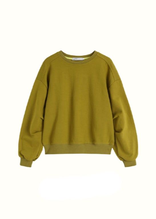 Olive Happy loungewear sweatshirt & sweatpants & shorts - Korean Fashion - magic COSMOS St.