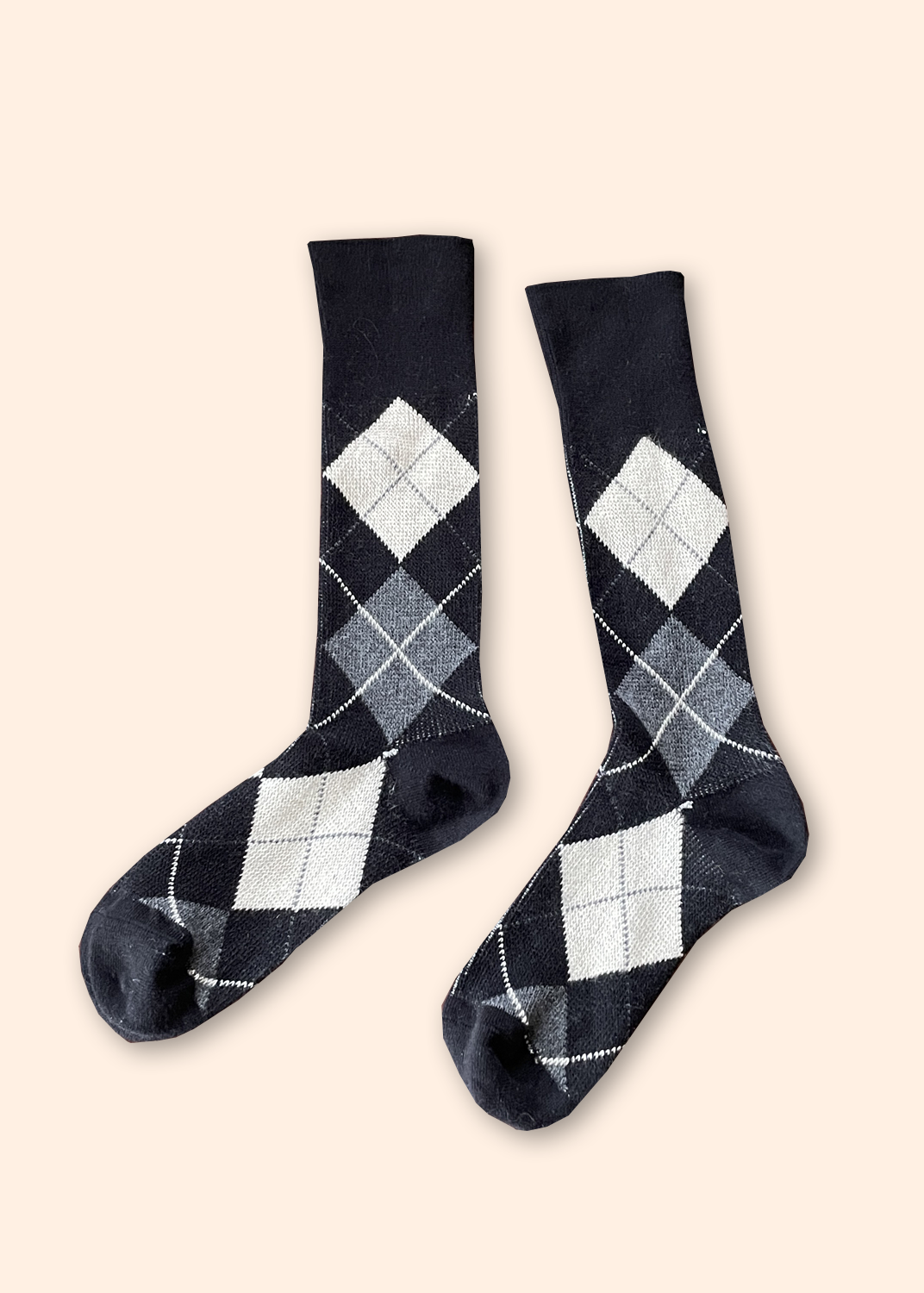 Perfect Argyle tall socks - Korean Fashion - magic COSMOS St.