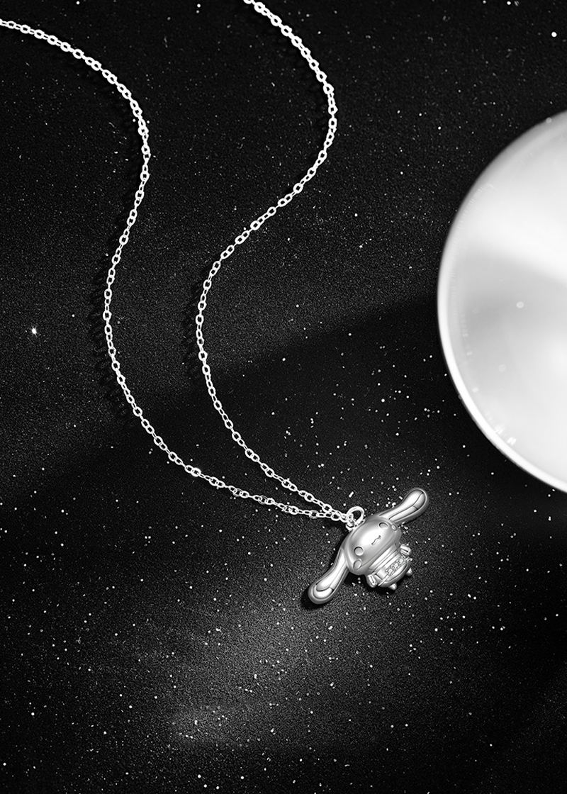 Shiny Cinnamoroll sterling silver necklace with pendant - TIDE COLOR x SANRIO - Korean Fashion - magic COSMOS St.