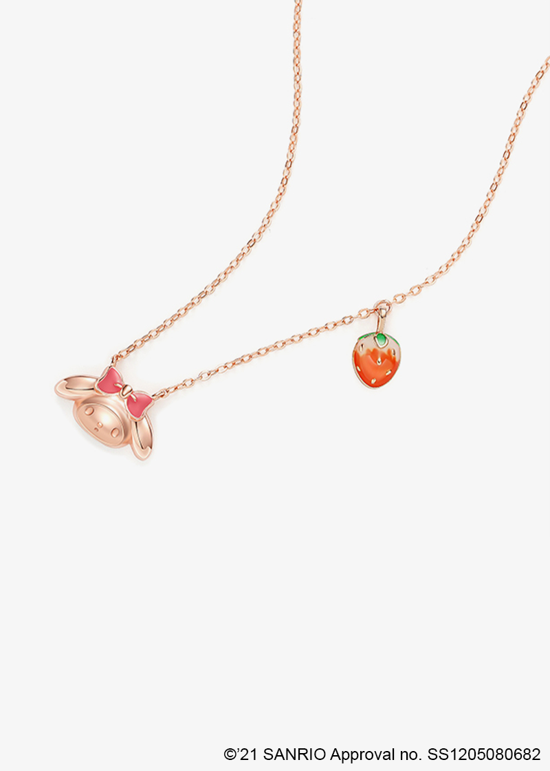 Sweet My Melody sterling silver necklace with pendants - TIDE COLOR x SANRIO - Korean Fashion - magic COSMOS St.