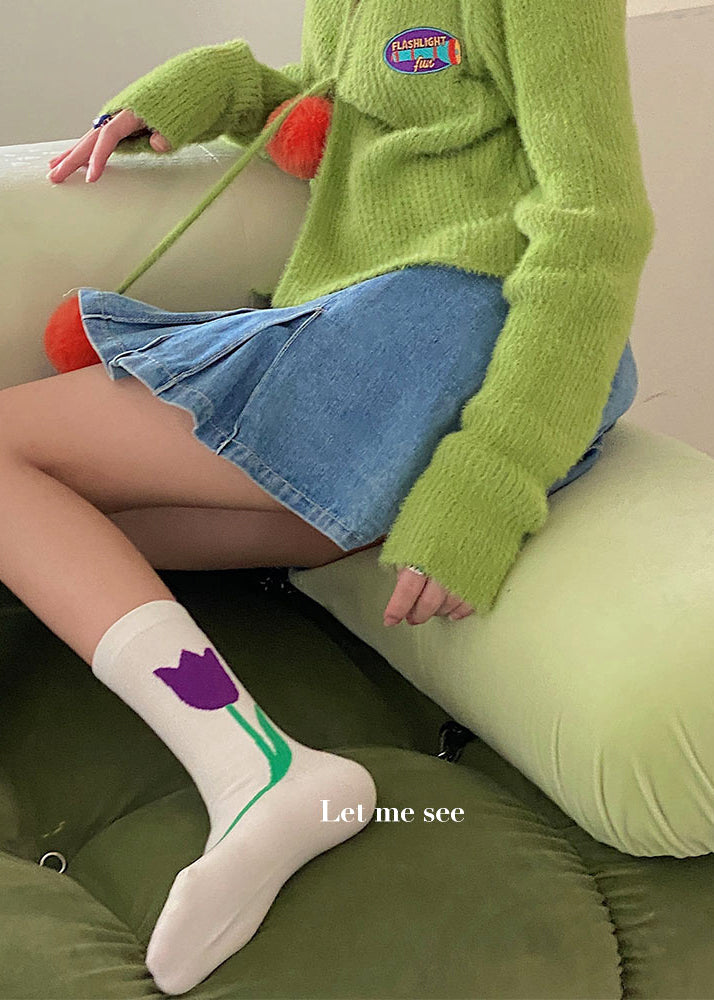 Tulips flower socks - Korean Fashion - magic COSMOS St.